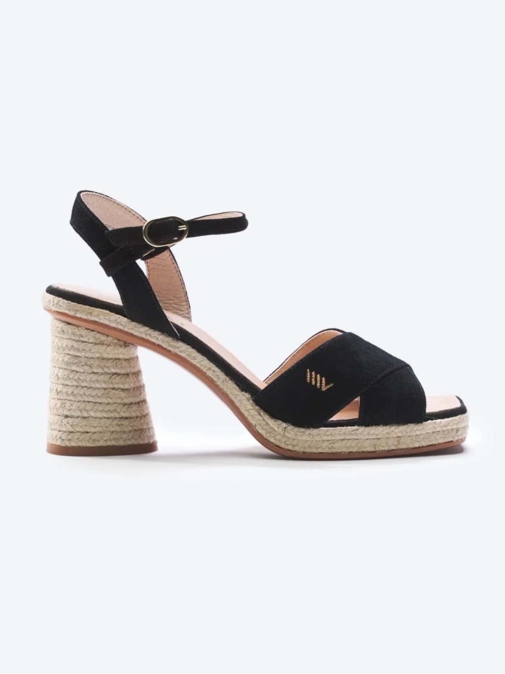 Viscata Xelida Suede Espadrille Sandal Block Heels Platform Suede Size 40 9